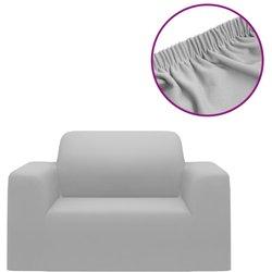 vidaXL Funda Elástica Para Sillón Poliéster Jersey Gris