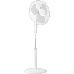 Ventilador de Pie, 3 Velocidades, Regulable Altura, 230v-45w, 125cm,Ventilador Blanco de Pie, Ideal para Casa, Oficina, Dormitorio, Salon, Oscilante Horizontal 90º, Cable electrio, Ventilador para Verano, Ventilacion de Aire