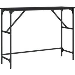 vidaXL Mesa consola madera de ingeniería negro 100x32x75 cm