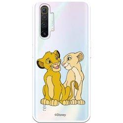 Funda para Realme X2 Oficial de Disney Simba y Nala Silueta - El Rey Leon