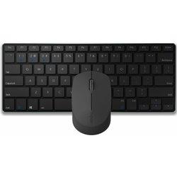 Teclado y Ratón Inalámbrico Rapoo 00192077 Negro Negro/Plateado