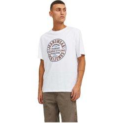 Camiseta de Hombre JACKJONES Corta Blanco (M)