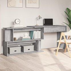 Sonoma Escritorio de esquina gris 200x50x76 cm madera multicapa