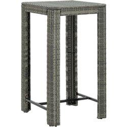 Mesa de jardín gris 60,5x60,5x110,5 cm Polyrattan