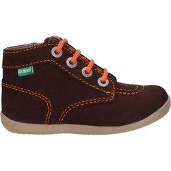 Botines de Niña y Niño KICKERS 653097 BONZIP-2 92 MARRON FONCE ORANGE