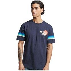 Superdry Camiseta Vintage Cali Stripe Azul