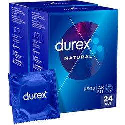 Durex - Preservativos Natural, el clásico de durex, para Mayor Sensación Packs 12-24-48 condones para un sexo seguro