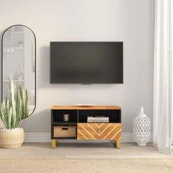 Mueble De Tv VIDAXL Marrón Madera (80x33.5x46 cm)