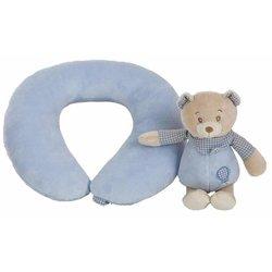 Cojín Cervical Lulu Azul Oso de Peluche 20 x 24 cm