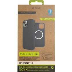 Funda para iPhone 14 MUVIT MFC Recycled Liquid Silicone Negro