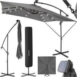 Tectake parasol 250 x 250 cm con luces solares led