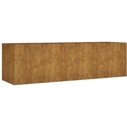 vidaXL Jardinera acero corten 280x80x80 cm