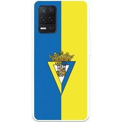 Funda para Realme 8 5G del Cádiz Escudo Fondo Bicolor - Licencia Oficial Cádiz CF