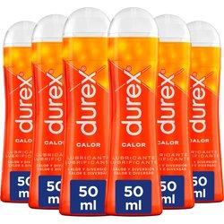 Durex - Lote Set 6x Lubricantes Efecto Calor 50ml, Diversión, Sexo Seguro