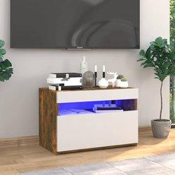 Mueble TV con luces LED Smoke Oak 60x35x40 cm