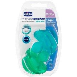 Chicco Chupete Physio Soft Silicona Azul 16-36M 2U