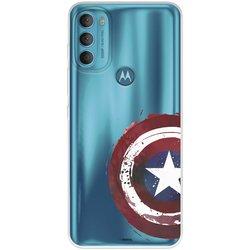 Funda para Motorola Moto G71 5G Oficial de Marvel Capitán América Escudo Transparente - Marvel