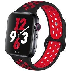 Correa SportyStyle para Apple Watch Series 9 - 45 mm - Negro / Rojo