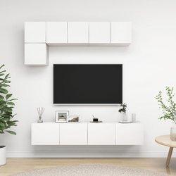 Conjunto 5 de muebles de salón TV VIDAXL madera de ingeniería blanco