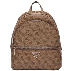 Mujer Mochila Guess Manhattan Doble Bolsillo Cuero Leche