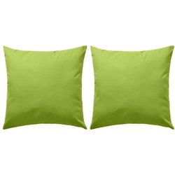 Almohadas de exterior 2 piezas 45x45 cm verde manzana