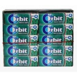 Chicles Orbit Menta Fuerte formato gragea. 30u