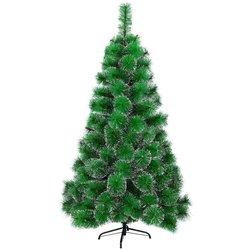 Árbol de Navidad de pino, decoración navideña, árbol de nieve, fácil montaje, altura 60cm 90cm 120cm 150cm 180cm 210cm, verde, verde con nieve y blanco，Árbol de Navidad Artificial, Material PVC Aguja de Pino, Hogar Decoración para Navidad