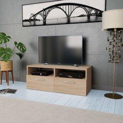 Soporte de TV de madera multicapa 95x35x36 cm Roble