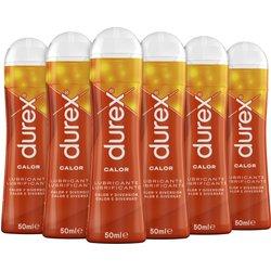 Lubricantes Durex Lote x6 50ml, para sexo seguro. Descubre el tuyo y disfruta. Original, Calor, Frescor. Fresa y Perfect Connection