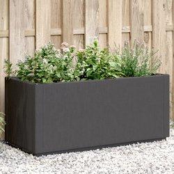 Jardinera Pp Gris Oscuro 80x36x35 Cm Vidaxl