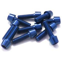 TORNILLOS ALU7075T6 M6X20 AZUL ANODIZADO (10UNI)