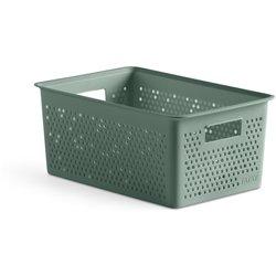 TATAY Bohol - Caja Organizadora Rectangular 4L Plástico Reciclado. Verde Sage