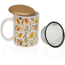 Taza Con Filtro Para Infusiones Versa Aia Hojas Gres