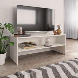 Soporte de TV blanco de madera multicapa de 100x40x40 cm