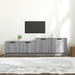 Mueble para TV gris Sonoma 158,5x36x45 cm madera multicapa