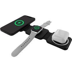 Cargador MUVIT FOR CHANGE 3 em 1 com Soporte Magsafe + iWatch/Airpod (Negro)