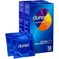 Durex - Preservativos Natural XL, el clásico de durex, para Mayor Sensación Packs 12-24 condones para un sexo seguro