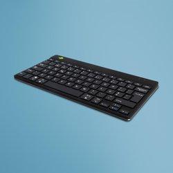 R-Go Tools Teclado ergonómico R-Go Compact Break, teclado compacto con software de pausa, QWERTY (PT), bluetooth, negro