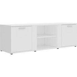 Soporte para TV móvil blanco 120x34x37 cm madera multicapa