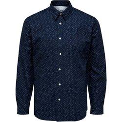 Camisa SELECTED Slim Algodón Hombre (S - Azul)