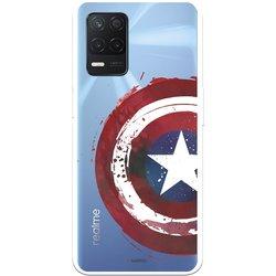 Funda para Realme 8 5G Oficial de Marvel Capitan América Escudo Transparente - Marvel