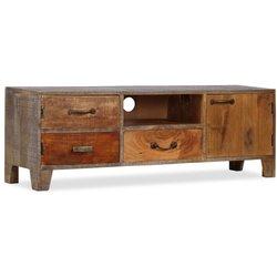 Soporte TV de madera de acacia Estilo Vintage 118x30x40 cm