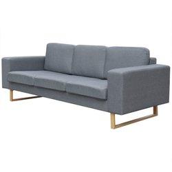 Sofa VIDAXL Gris Tela