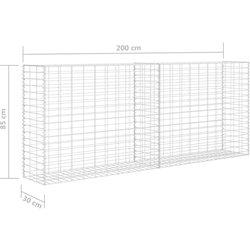 Gabion de malla de acero galvanizado 85x30x200 cm