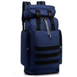 Mochila para viajes montañismo escalada camping trekking 60+10L litros macuto impermeable plegable Azul. HUAXIN