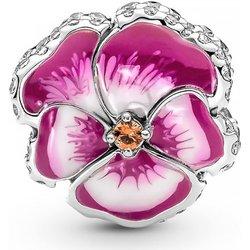 Charm Pandora Flor Pensamiento Rosa