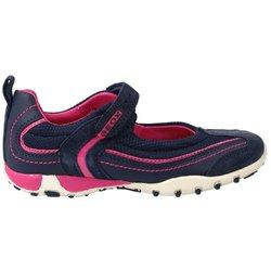 Zapatillas Geox Lona Bailarina Niña Azul Fucsia Transpirables