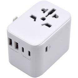 EWENT ADAPTADOR UNIVERSAL DE VIAJE+2USB Y 3USB-C