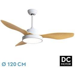 Fabrilamp - ventilador dc hayate 48W 4080LM blanco/haya 3