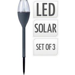 Set 3 lamparas solares color gris